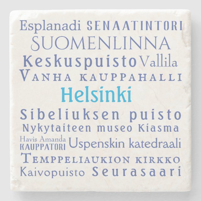 Dessous-de-verre En Pierre Les monuments d'Helsinki (Devant)