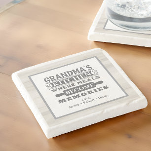 Dessous-de-verre En Pierre Les repas de grand-mère deviennent des souvenirs