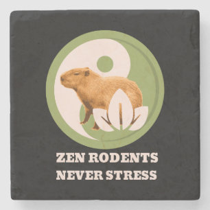 Dessous-de-verre En Pierre Les rongeurs Zen ne stressent jamais Capybara