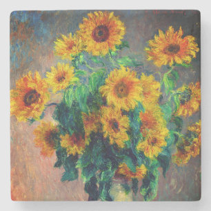 Dessous-de-verre En Pierre Les tournesols de Monet