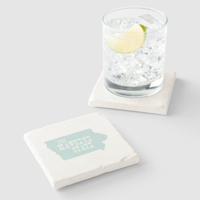 Dessous-de-verre En Pierre L'État Hawkeye Iowa surnom Iowan Iowegian (Côté)