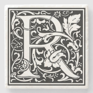 Dessous-de-verre En Pierre Lettre alphabet R Dessous de verre Vintage en pier