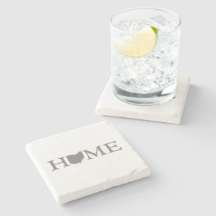 Dessous-de-verre En Pierre LETTRE EN FORME D'Ohio Home Buckeye State Gris Ohi