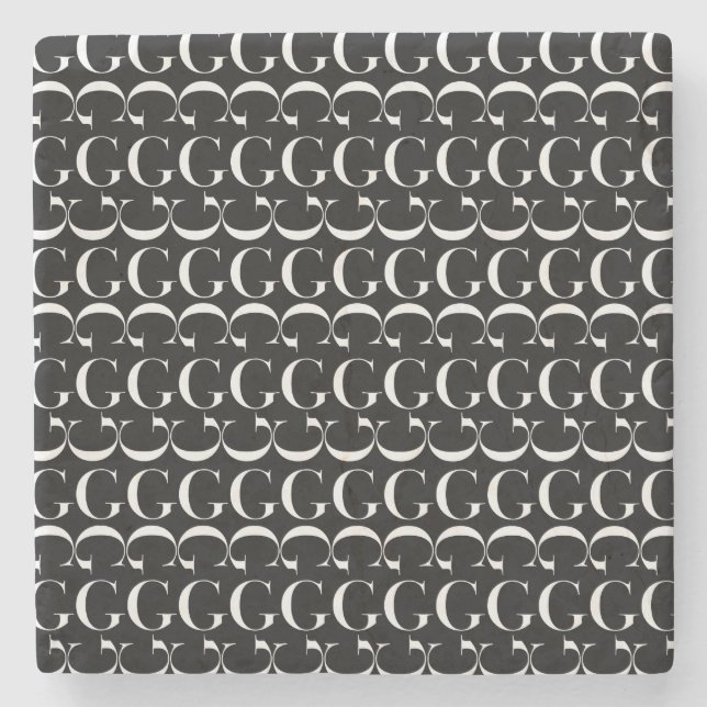 Dessous-de-verre En Pierre Lettre initiale G (Devant)