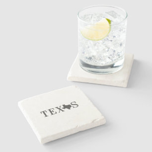 Dessous-de-verre En Pierre LETTRE MODÈLE D'ÉTAT DE NOMBRE Texas Word Art