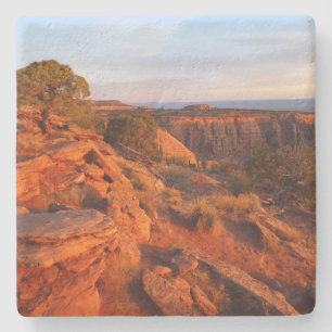Dessous-de-verre En Pierre Lever de soleil sur le sentier Grand View au monum