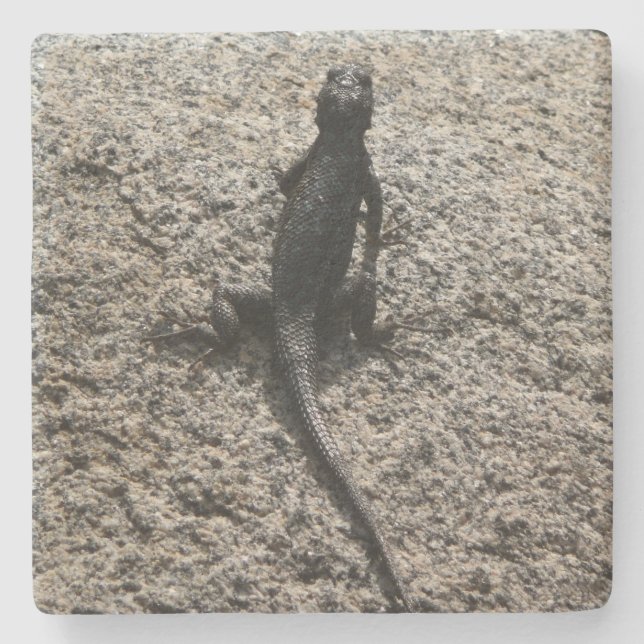 Dessous-de-verre En Pierre Lézard noir (Devant)
