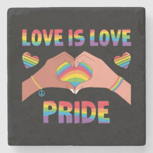 Dessous-de-verre En Pierre LGBTQ - L'amour est amour - Fierté