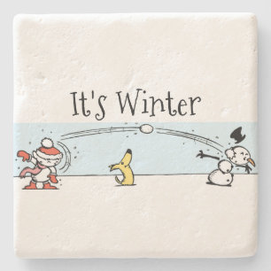 Dessous-de-verre En Pierre L'hiver