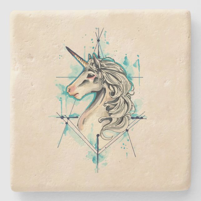 Dessous-de-verre En Pierre Licorne (Devant)