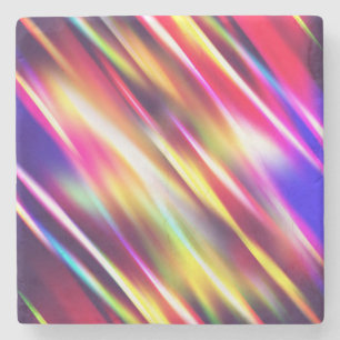 Dessous-de-verre En Pierre Lignes colorées abstraites