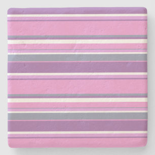 Dessous-de-verre En Pierre Lilac rayures
