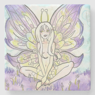 Dessous-de-verre En Pierre Lilac Wings Cartoon Fairy fleurs Stone Dessous de 