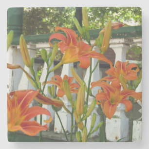 Dessous-de-verre En Pierre Lilies de tigre orange - Vignoble de Martha
