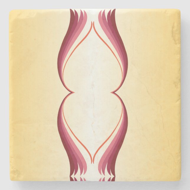 Dessous-de-verre En Pierre Lily flamme (Devant)