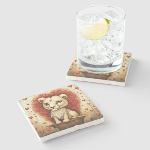 Dessous-de-verre En Pierre Lion Love 3