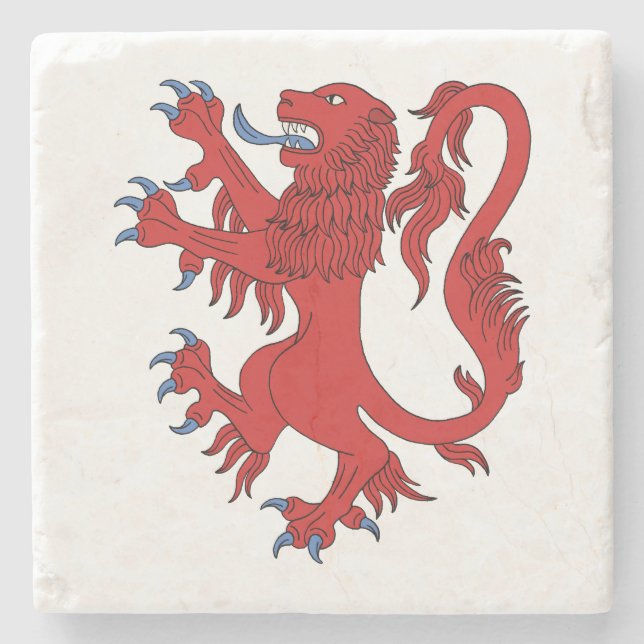 Dessous-de-verre En Pierre Lion Rampant Gules (Devant)