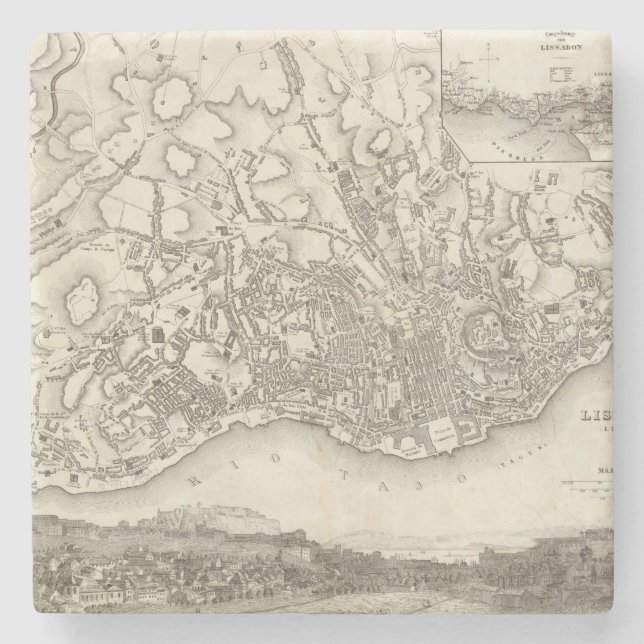 Dessous-de-verre En Pierre Lisbonne, Portugal (Devant)