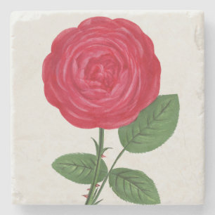 Dessous-de-verre En Pierre Lithographie de rose antique, François-Frédéric Gr