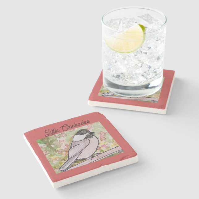 Dessous-de-verre En Pierre Little Chickadee  (Côté)