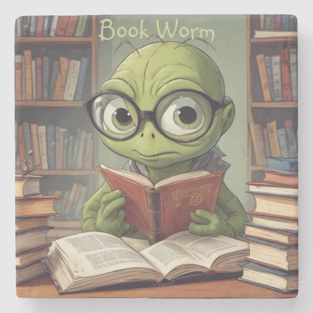 Dessous-de-verre En Pierre Livre Worm (Devant)