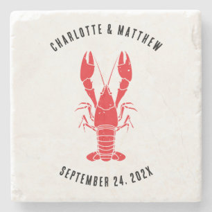 Dessous-de-verre En Pierre Lobster Boil Plage côtière Mariage Personnalisé