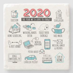 Dessous-de-verre En Pierre Lockdown Quarantine 2020 Activités Commémoration