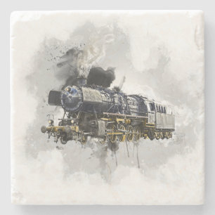 Dessous-de-verre En Pierre Locomotive
