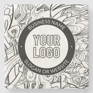 Dessous-de-verre En Pierre Logo d'entreprise ou Modèle de texte de conception