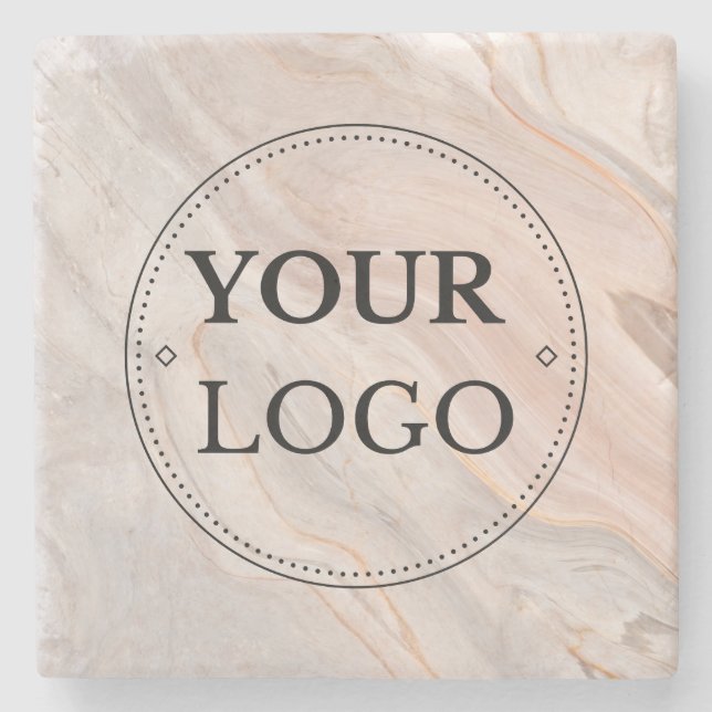 Dessous-de-verre En Pierre Logo Entreprise Employé moderne (Devant)