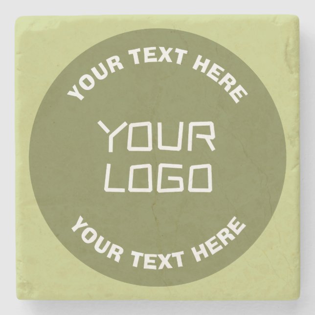 Dessous-de-verre En Pierre Logo téléchargé ou design & texte modifiable Toute (Devant)