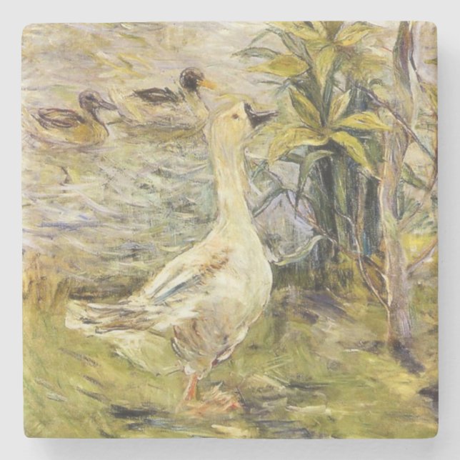 Dessous-de-verre En Pierre L'Oie (par Berthe Morisot) (Devant)