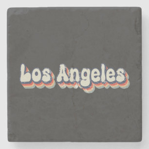 Dessous-de-verre En Pierre Los Angeles California Chrome City Classic Art