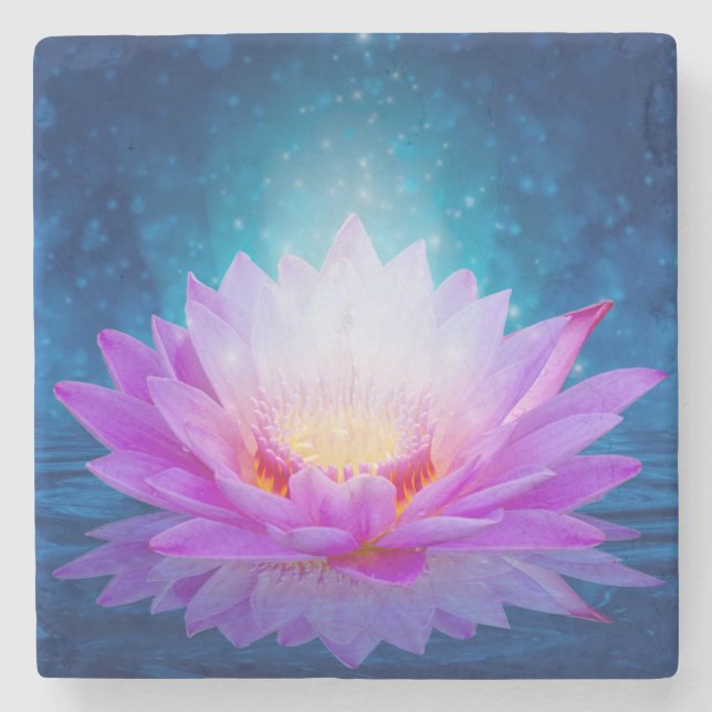 Dessous-de-verre En Pierre Lotus (Devant)