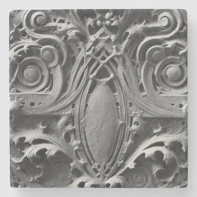 Dessous-de-verre En Pierre Louis Sullivan Spandrel Panel Détail (Devant)