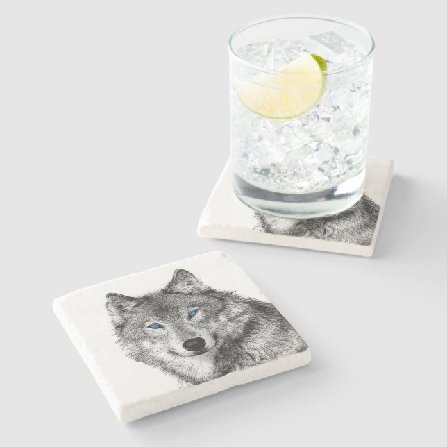 Dessous-de-verre En Pierre Loup (Côté)