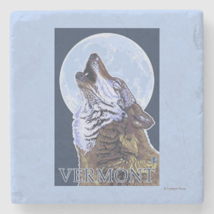 Dessous-de-verre En Pierre Loup de VermontHowling