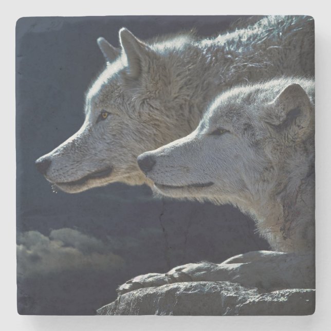 Dessous-de-verre En Pierre Loups (Devant)