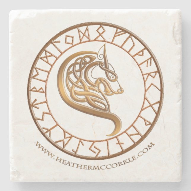 Dessous-de-verre En Pierre Loups des dessous de verre de cavité de cigûe (Devant)