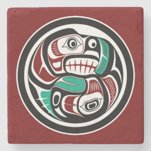 Dessous-de-verre En Pierre Loutre du nord-ouest de Côte Pacifique chassant l