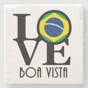 Dessous-de-verre En Pierre LOVE Boa Vista Brésil