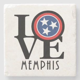 Dessous-de-verre En Pierre LOVE Memphis