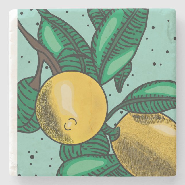 Dessous-de-verre En Pierre Lovely Lemons Four Mitt et Pot Holders (Devant)