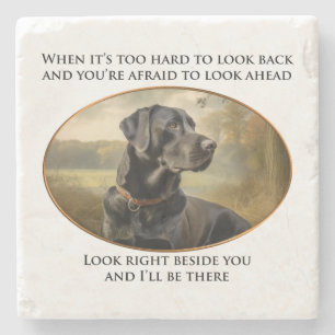 Dessous-de-verre En Pierre Loyal Black Lab