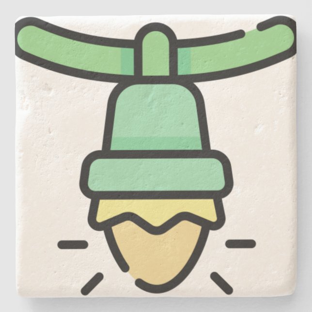 Dessous-de-verre En Pierre lumière de noël (Devant)