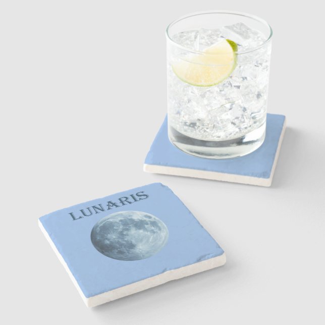 DESSOUS-DE-VERRE EN PIERRE LUNE (Côté)