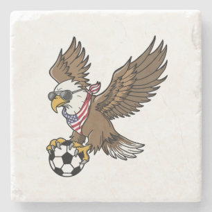 Dessous-de-verre En Pierre Lunettes de soleil aigle de foot USA cool Vintage