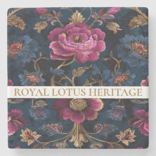 Dessous-de-verre En Pierre Luxury Floral Vintage Royal