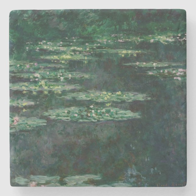 Dessous-de-verre En Pierre Lys d'eau (par Claude Monet) (Devant)