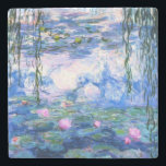 Dessous-de-verre En Pierre Lys d'eau rose Monet<br><div class="desc">Un dessous de verre en pierre de nénuphars rose Monet présente de belles nénuphars roses flottant dans un étang bleu calme aux caleçons. Un grand cadeau Monet pour les amateurs d'impressionnisme et d'art français. Impressionnisme nature serein avec de belles fleurs et paysage d'étang pittoresque.</div>